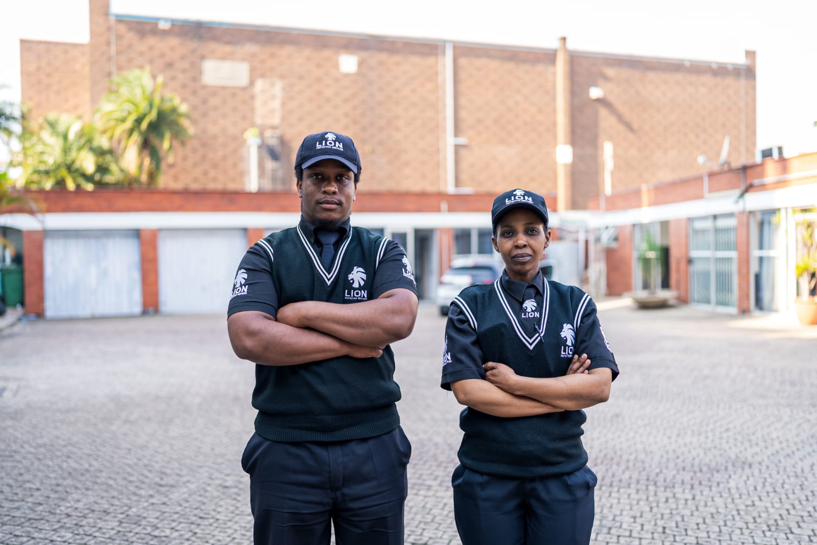 Two Lion Protection officers on site